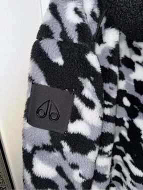 Moose Knuckles UNISEX Black & White Camo Sherpa Puffer Jacket